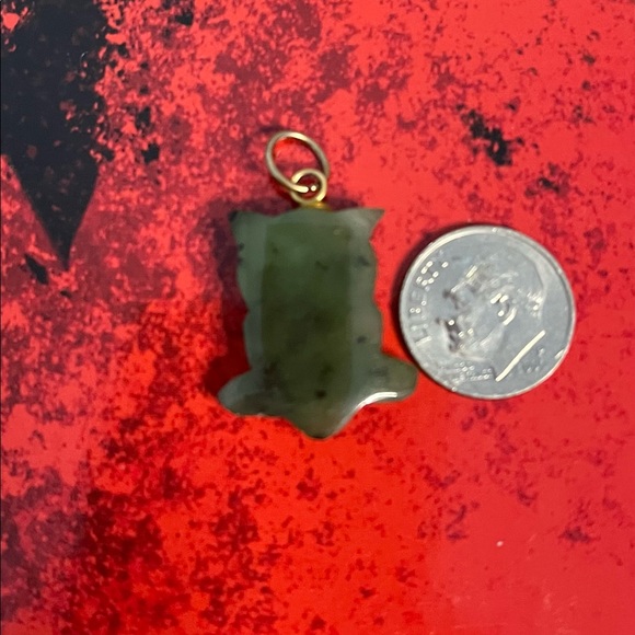 Owl vintage 3D Jade Carved Owl Pendant. - Picture 4 of 4